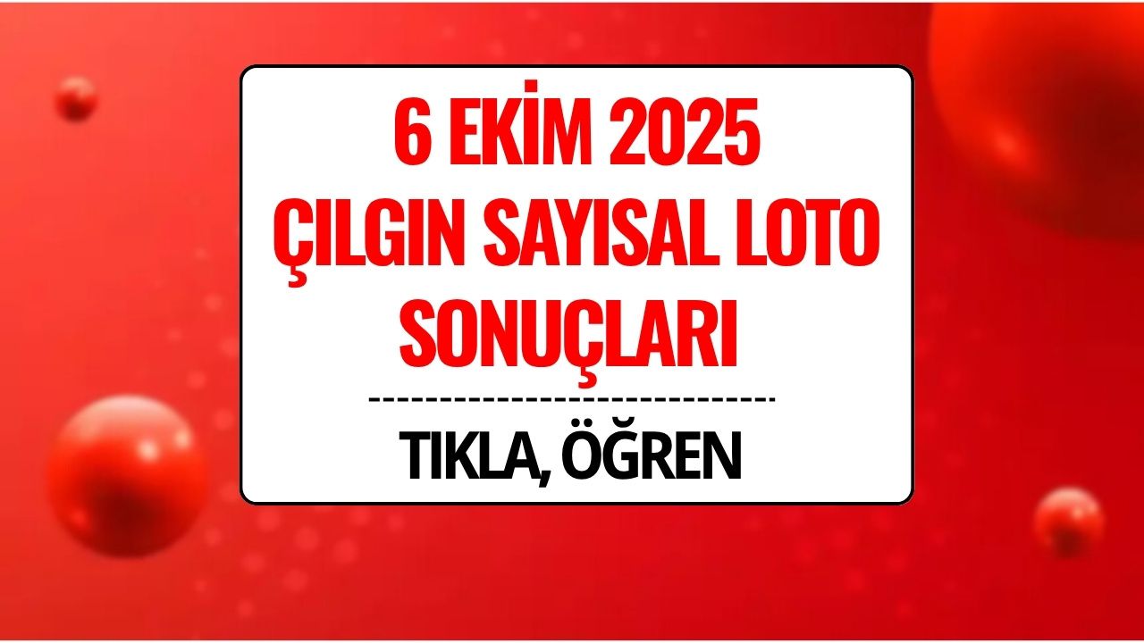 6 Ekim 2025 Çılgın Sayısal Loto Sonuçları Açıklandı: 231 Milyon TL Devretti!