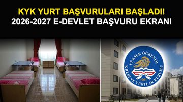 KYK Yurt Başvuruları Başladı! 2026-2027 e-Devlet Başvuru Ekranı