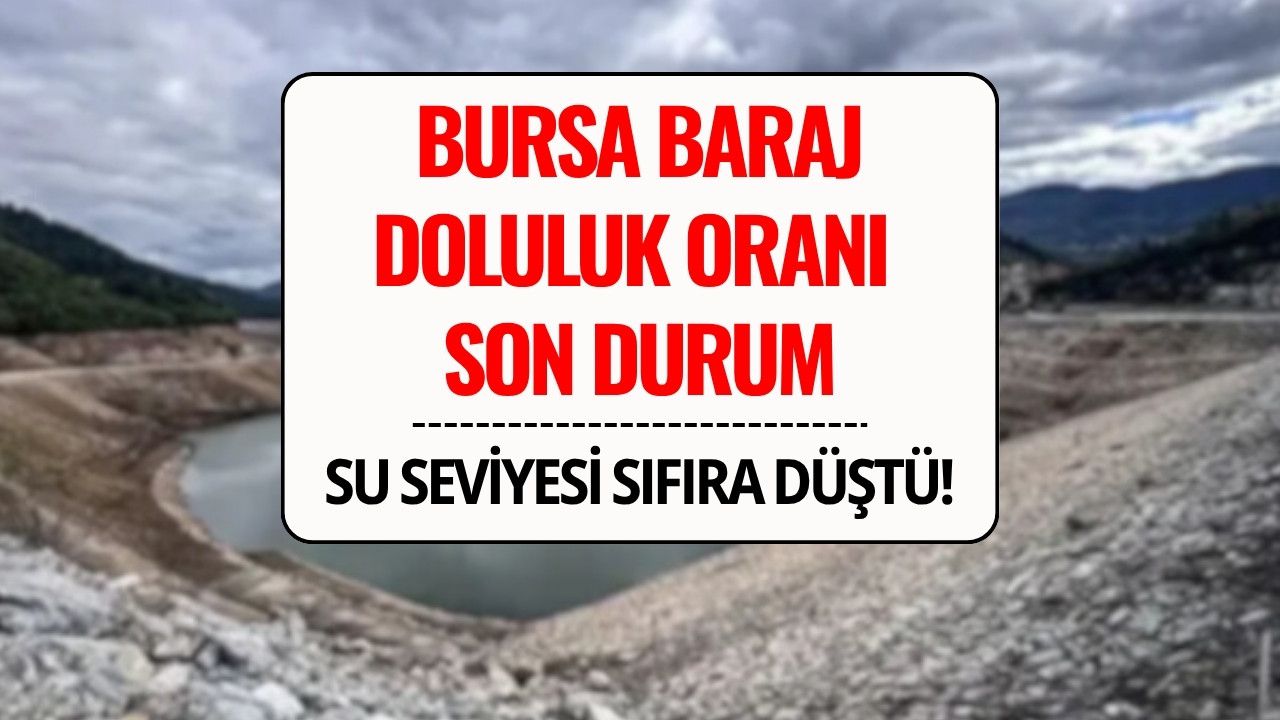 Bursa Baraj Doluluk Oranı 17 Ekim 2025: Su Seviyesi Sıfıra Düştü