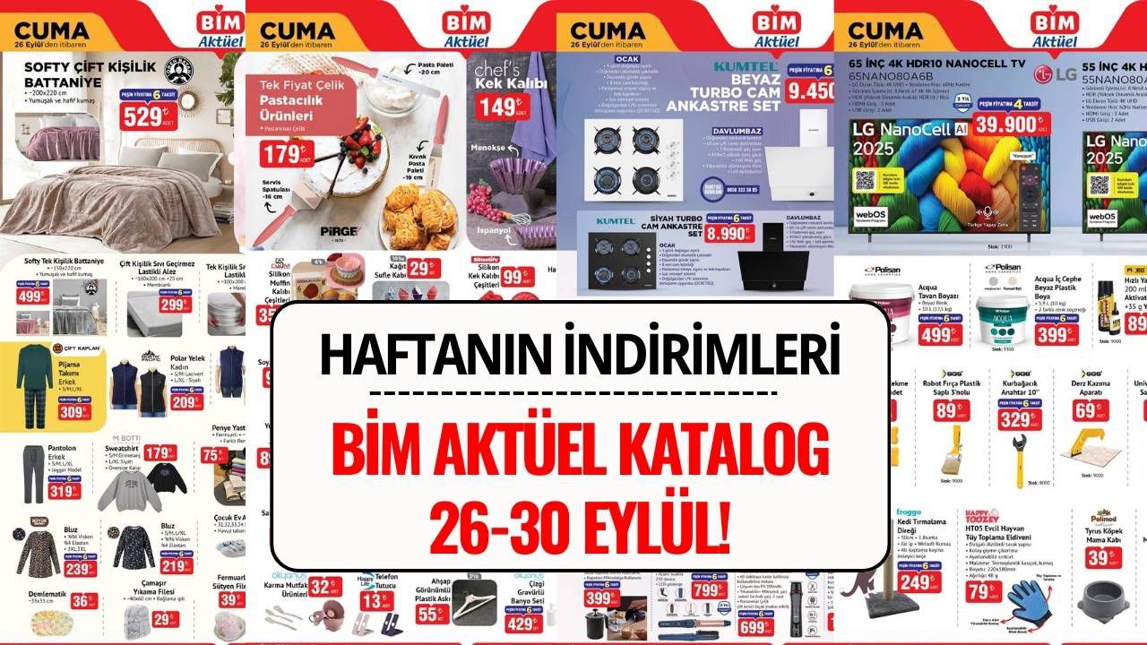 BİM 26-30 Eylül 2025 Aktüel Ürünler Kataloğu: Bu Hafta Hangi Ürünler İndirimde?