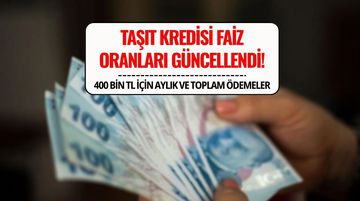 Taşıt Kredisi Faizlerinde Son Tablo: Banka Banka 400 Bin TL’lik Kredi İçin Geri Ödeme Tutarları