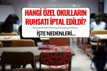 Ruhsatı İptal Edilen Özel Okullar 2025: MEB Listesi ve İptal Sebepleri
