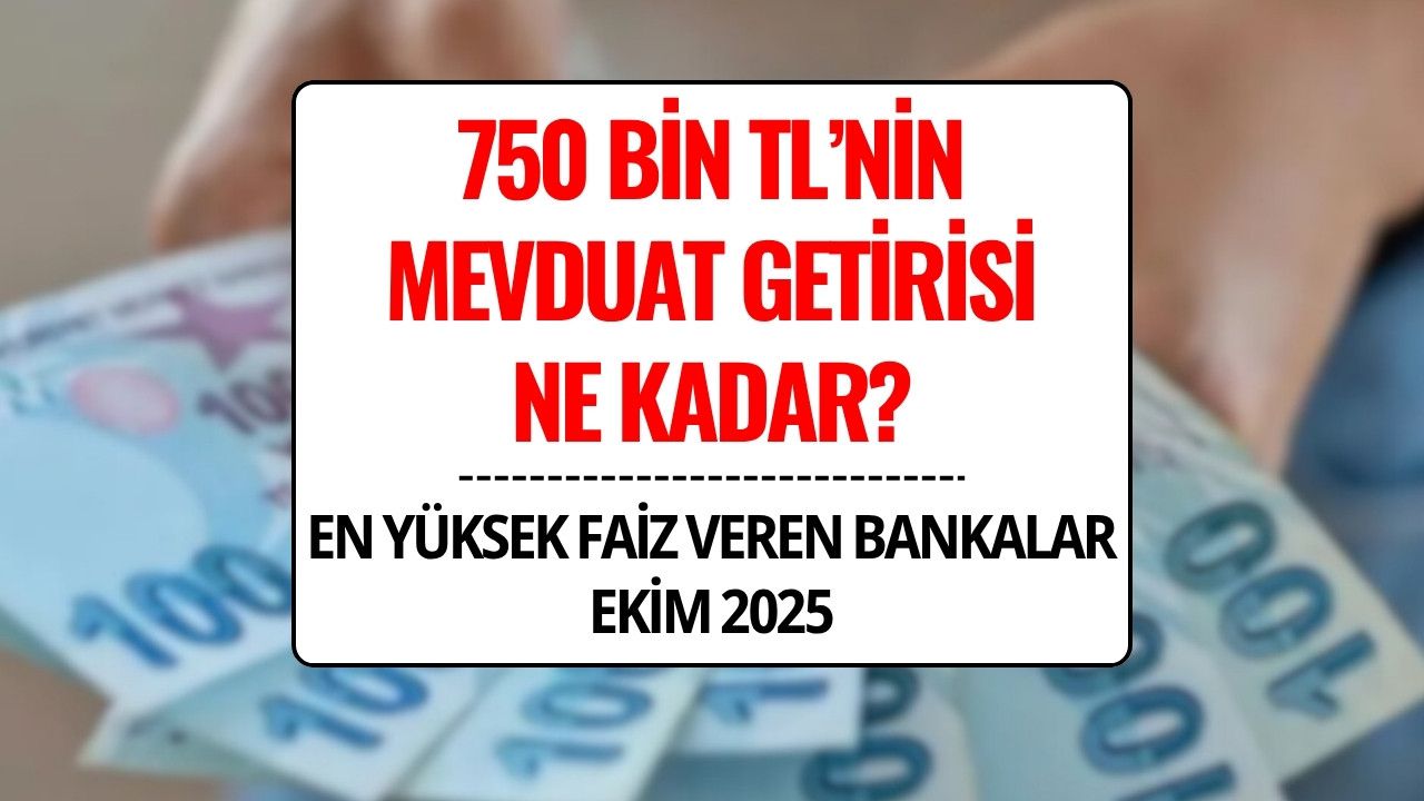 750 Bin TL'nin Aylık Getirisi Ne Kadar? En Yüksek Mevduat Faizini Hangi Bankalar Veriyor?
