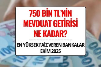 750 Bin TL'nin Aylık Getirisi Ne Kadar? En Yüksek Mevduat Faizini Hangi Bankalar Veriyor?