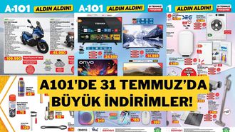 A101 31 Temmuz 2025 Aktüel Katalog Ürünler: Motosiklet, Televizyon, Beyaz Eşya İndirimleri
