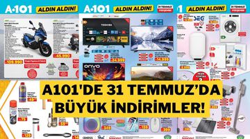 A101 31 Temmuz 2025 Aktüel Katalog Ürünler: Motosiklet, Televizyon, Beyaz Eşya İndirimleri