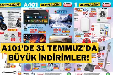 A101 31 Temmuz 2025 Aktüel Katalog Ürünler: Motosiklet, Televizyon, Beyaz Eşya İndirimleri