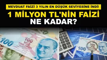 Mevduat Faizi Düştü: 1 Milyon TL'nin Faizi Ne Kadar Oldu?