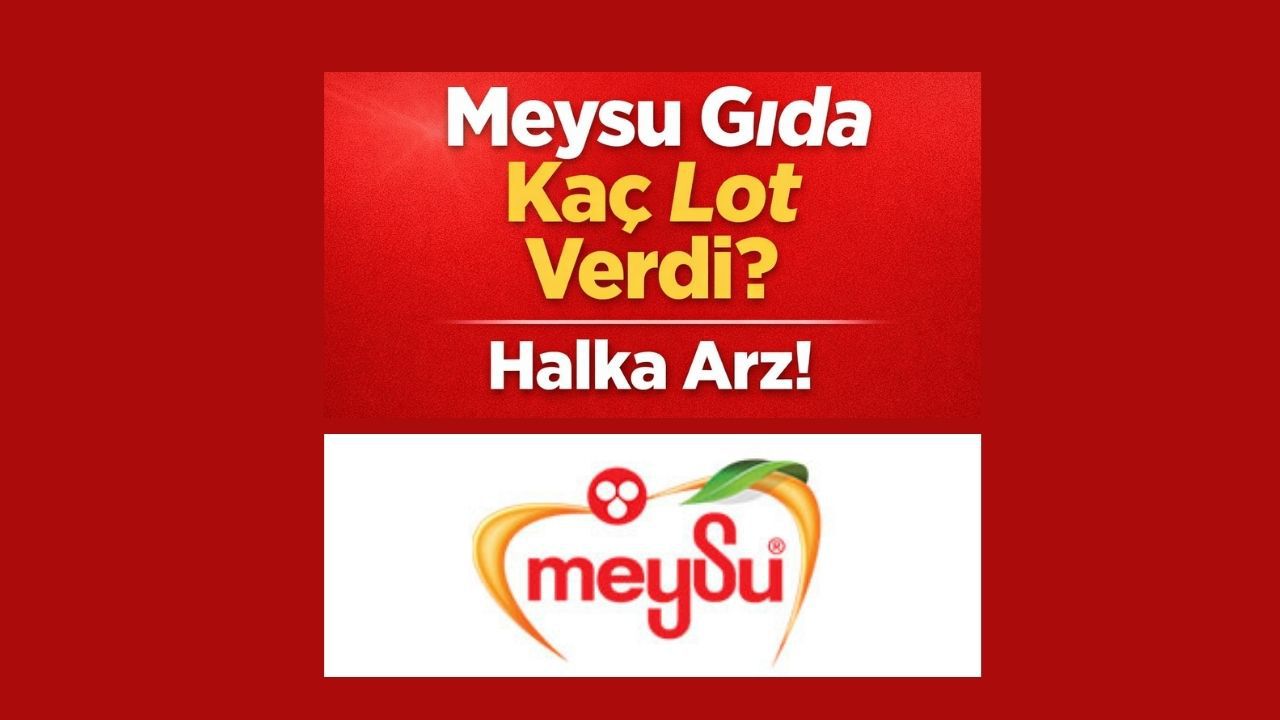 Meysu Gıda Halka Arz Sonuçları Açıklandı: Kaç Lot Verdi?