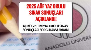 AÖF Yaz Okulu Sınav Sonuçları Açıklandı! İşte 2025 Açıköğretim Öğrenci Girişi