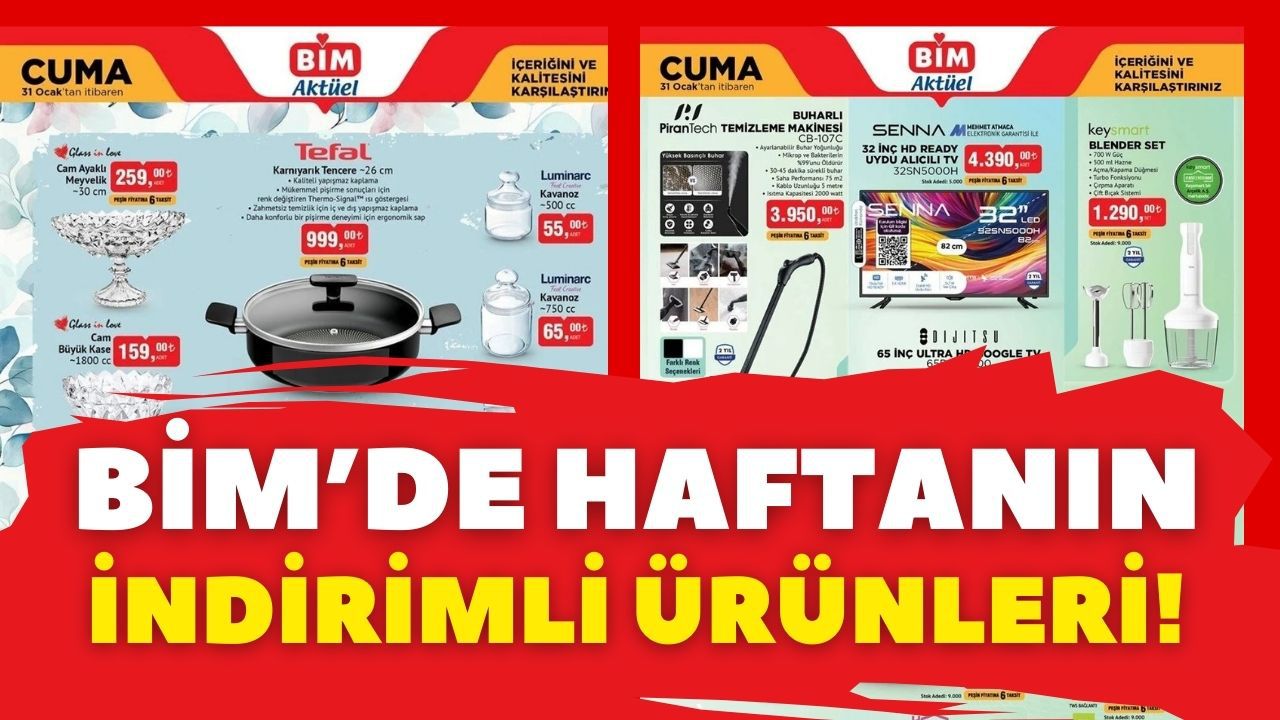 BİM 31 Ocak Yeni Ürünler ve İndirimler: Bim Aktüel Ürün Kataloğu Yayımlandı