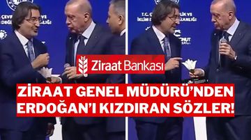 Cumhurbaşkanı Erdoğan'dan Ziraat Bankası Genel Müdürü'ne Sahnede Uyarı!