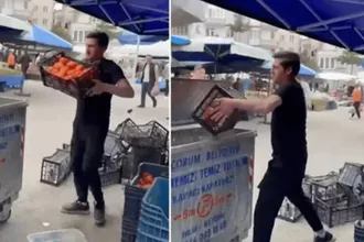 Çorum’da Domatesleri Çöpe Döken Pazarcıya Milyonluk Ceza