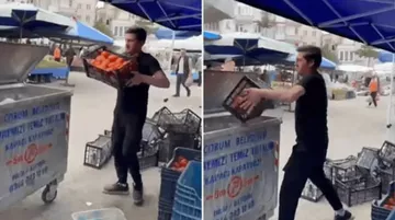 Çorum’da Domatesleri Çöpe Döken Pazarcıya Milyonluk Ceza