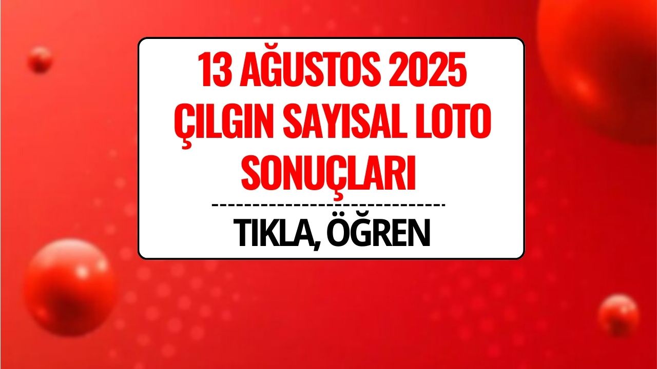 13 Ağustos Çılgın Sayısal Loto Sonuçları Açıklandı: Kazanan Numara ve Sorgulama Ekranı