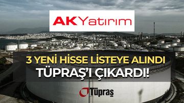 Ak Yatırım Model Portföyünden Tüpraş'ı Çıkardı: 3 Yeni Hisse Eklendi