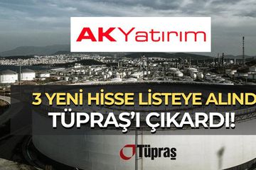 Ak Yatırım Model Portföyünden Tüpraş'ı Çıkardı: 3 Yeni Hisse Eklendi