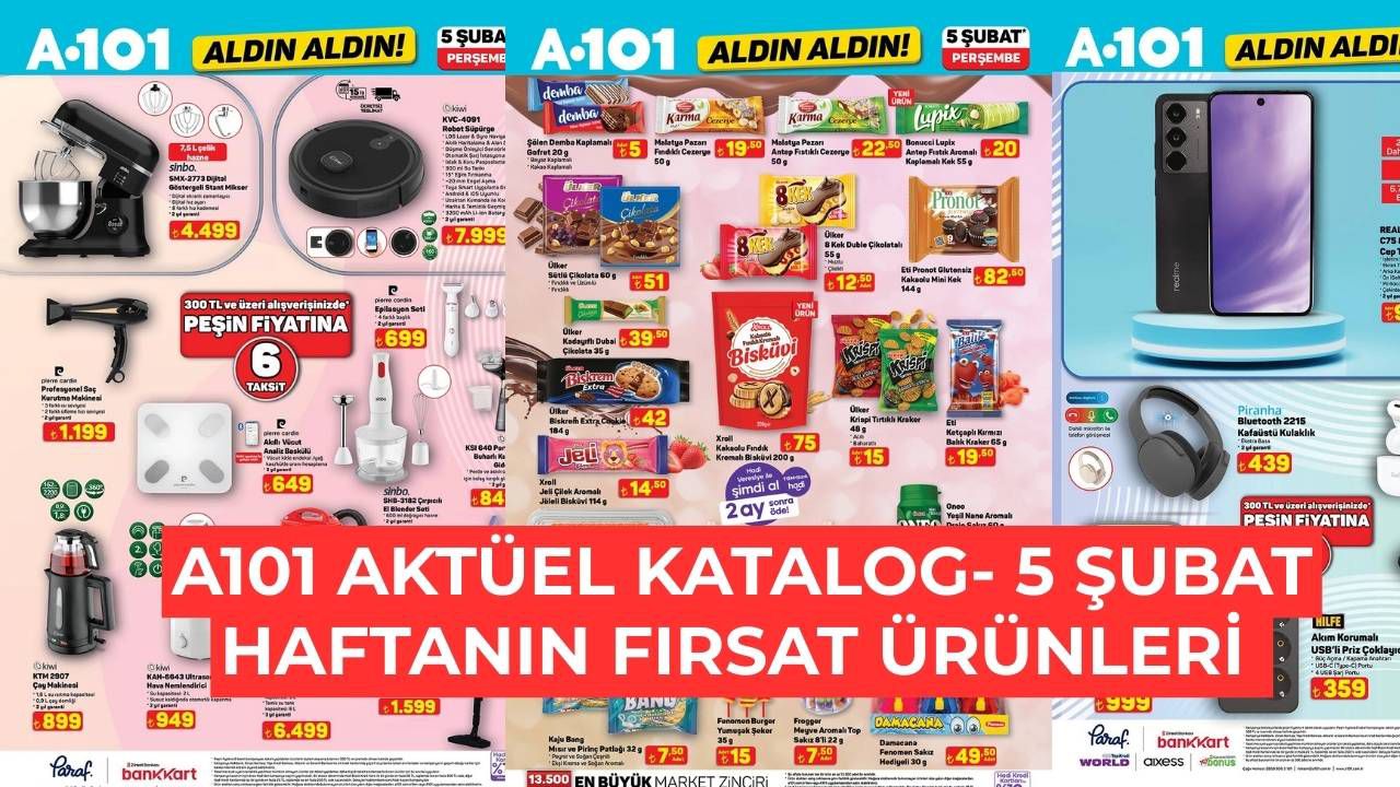 A101 Aktüel Katalog 5 Şubat 2026: A101 Afişinde Bu Hafta Hangi İndirimli Ürünler Var?