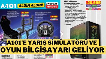 A101 Katalog İndirimleri 27 Şubat 2025: A101'e Oyun Bilgisayarı ile Yarış Simülatörü Geliyor!
