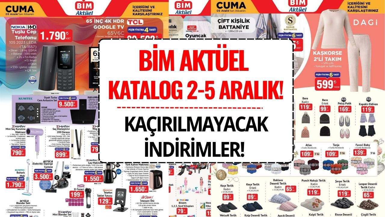 BİM 2–5 Aralık 2025 Aktüel Katalog: Bu Haftanın Ürünleri ve Fiyatları