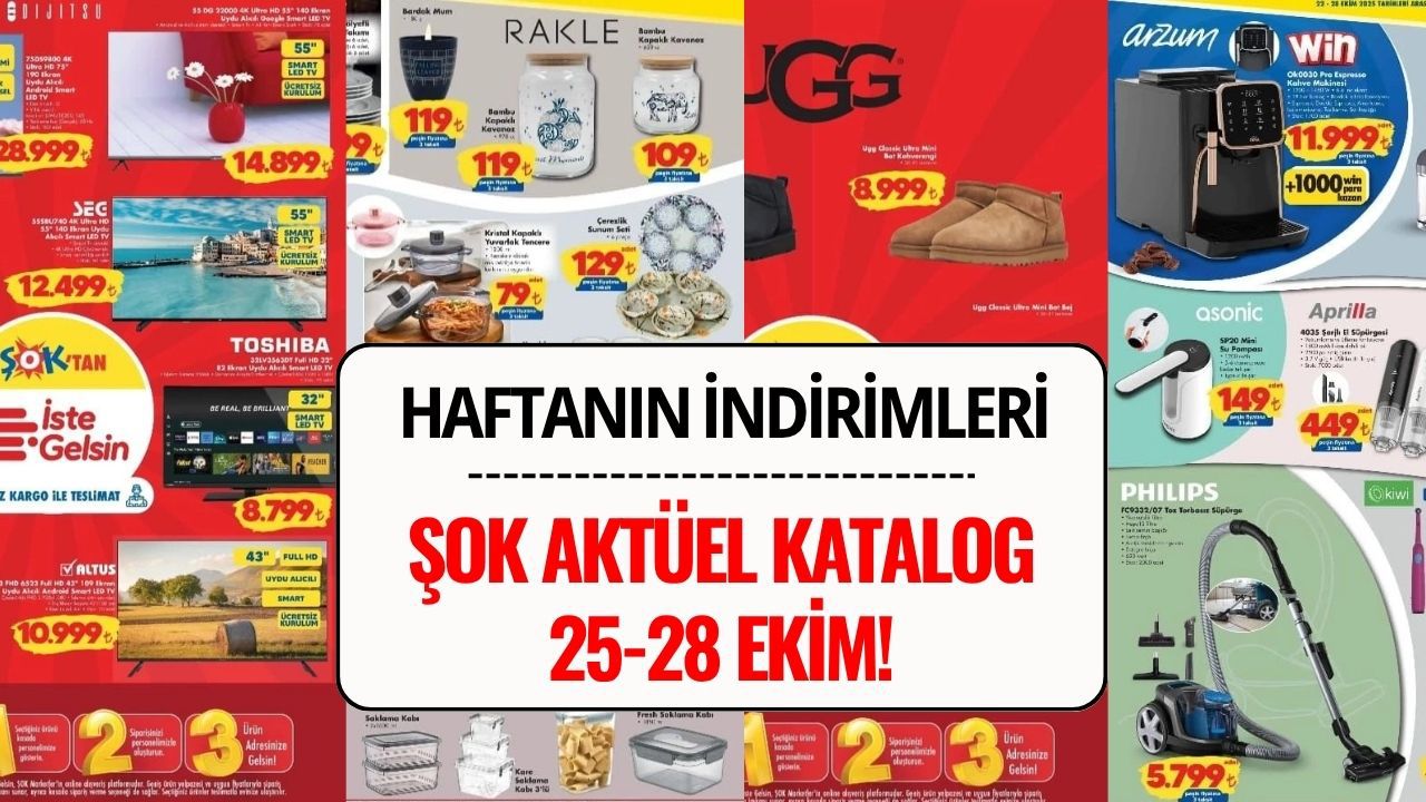 ŞOK Market 25-28 Ekim 2025 Aktüel Kataloğu: Elektronikten Tekstile Haftanın İndirimli Ürünleri