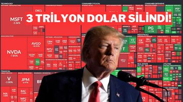 Trump Etkisi: ABD Borsalarından 3 Trilyon Dolar Uçtu! Apple, Amazon, Tesla, Meta, NVIDIA Çakıldı