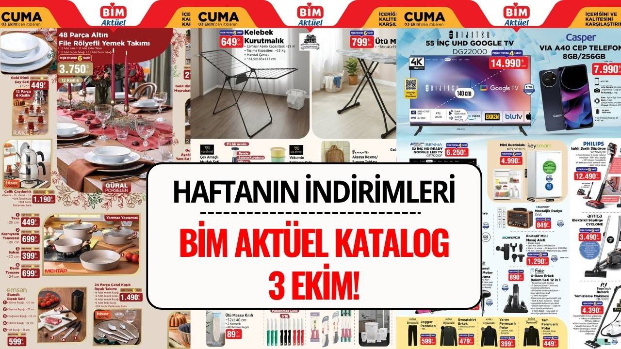 BİM 3 Ekim Cuma Aktüel Kataloğu: İndirimli Ürünler ve Fırsatlar