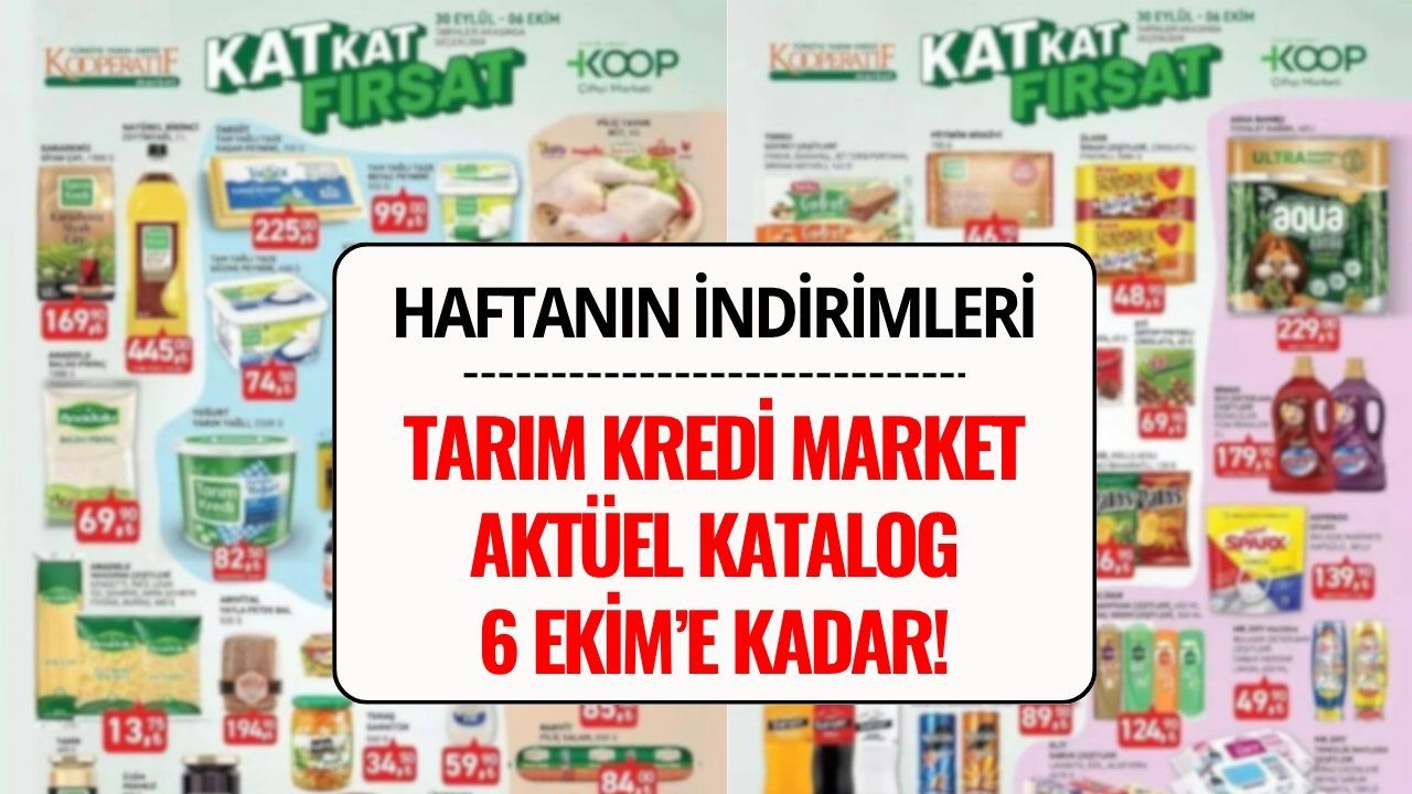 Tarım Kredi Market 3 – 6 Ekim 2025 İndirimli Aktüel Ürünler