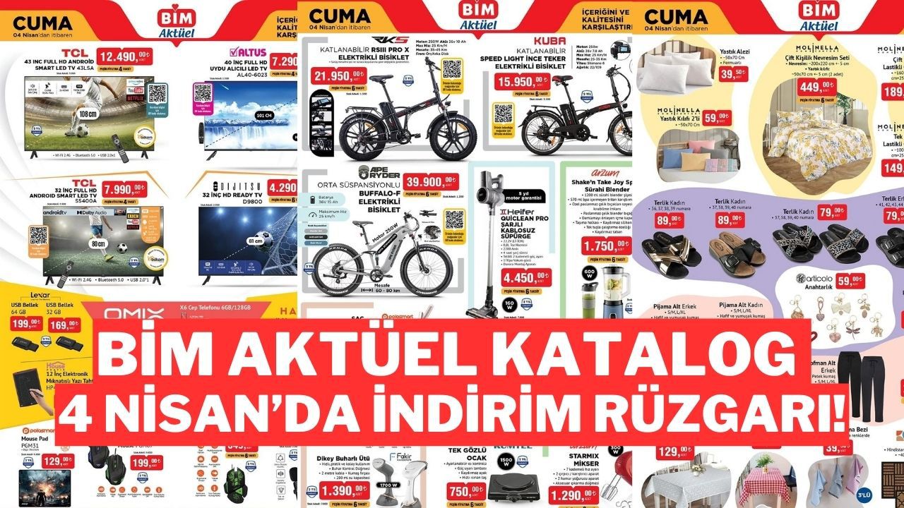 BİM 4 Nisan 2025 Aktüel Kataloğu: BİM'de Bu Hafta İndirim Rüzgarı
