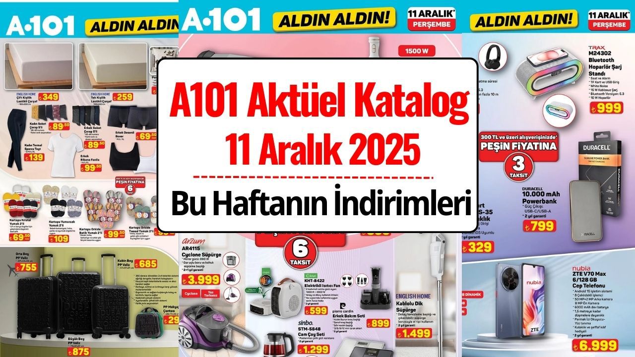 A101 11 Aralık 2025 Aktüel Kataloğu Yayınlandı: Elektronik, TV, Beyaz Eşya, Oyuncak ve Kamp Ürünlerinde Büyük İndirim